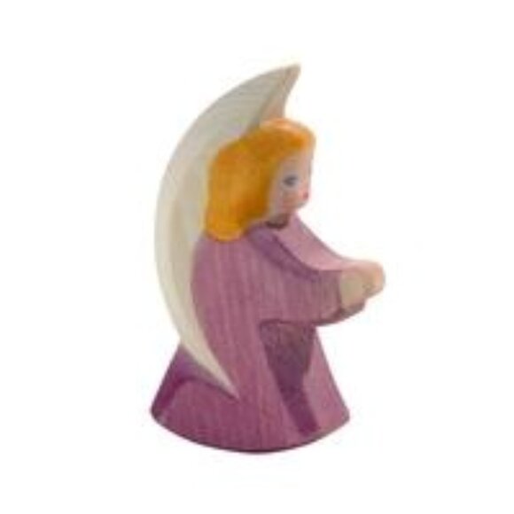 NWT Ostheimer Wooden Toys Purple Angel Figure - Picture 1 of 1